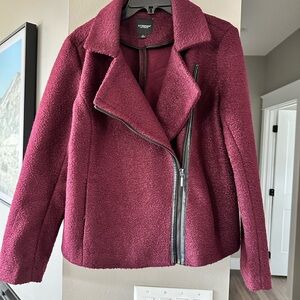 Liverpool Red Teddy Jacket with Cozy Texture